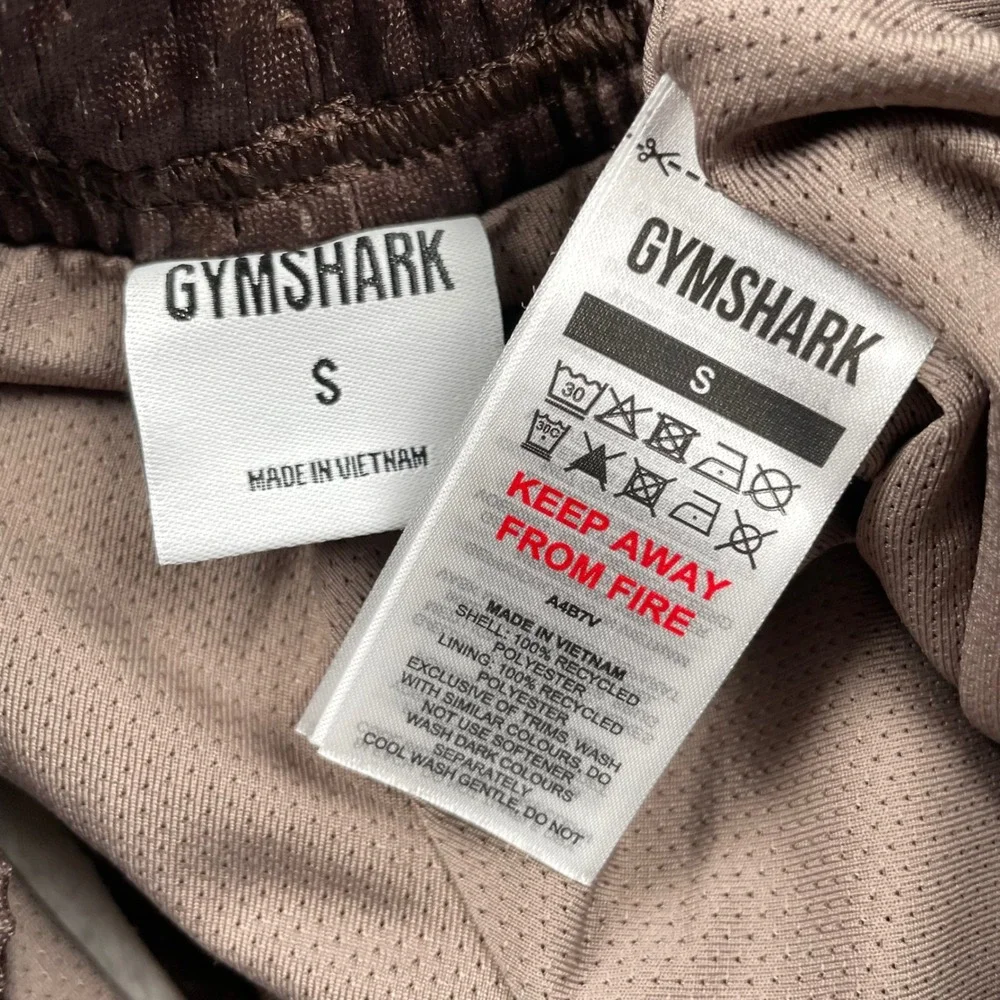 Gymshark Gym Shorts Mens Small Brown Tie Dye Lifting Club Mesh Athletic Camo 5